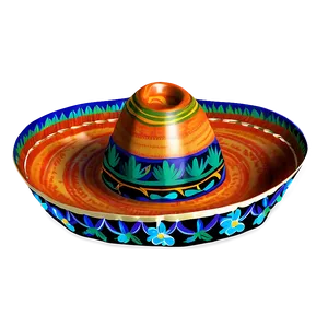 Mexican Hat With Flowers PNG 06122024