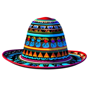 Mexican Hat With Pattern PNG Vys5 PNG