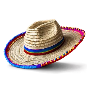 Mexican Hat With Pom Poms Png Dbl PNG image