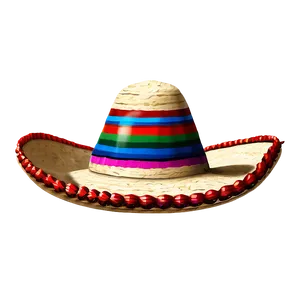 Mexican Hat With Pom Poms Png Hln89 PNG image