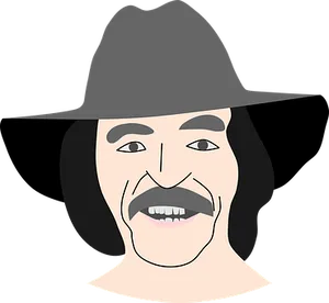 Mexican Man Cartoon Portrait PNG image