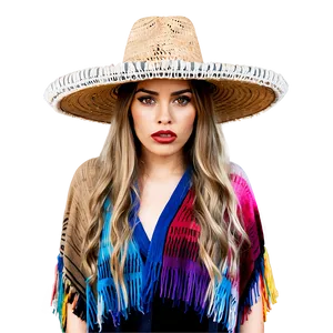Mexican Poncho As Art PNG Dni30