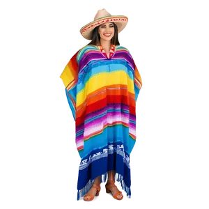 Mexican Poncho Fiesta Wear Png 06282024 PNG image