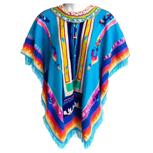 Mexican Poncho In Bold Colors PNG 27 PNG