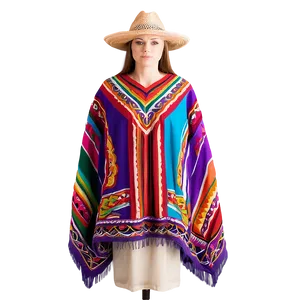 Mexican Poncho Tradition Showcase PNG 36