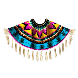 Mexican Poncho With Intricate Design PNG 06282024 PNG