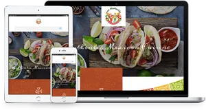 Mexican Restaurant Website Responsive Design PNG