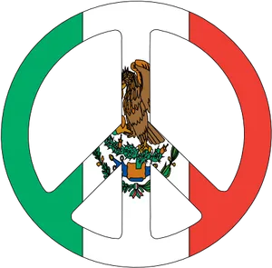 Mexico Flag Peace Symbol PNG image