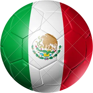 Mexico Flag Soccer Ball PNG