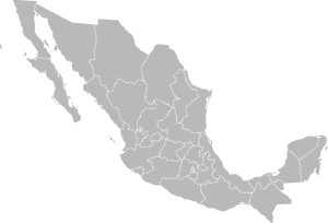Mexico Outline Map PNG image