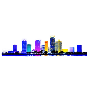 Miami Beach Skyline Night View Png 06272024 PNG image