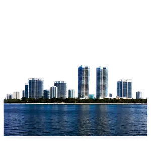 Miami Skyline And Clear Blue Sky PNG Pkw