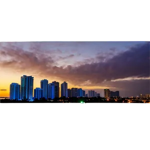 Miami Skyline During Twilight Png 06272024 PNG image