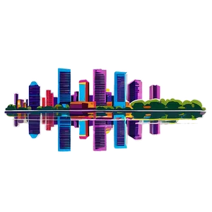 Miami Skyline In Summer PNG Cve5