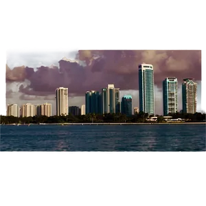 Miami Skyline In Summer PNG Jxs