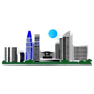 Miami Skyline With Sports Arena PNG 06272024