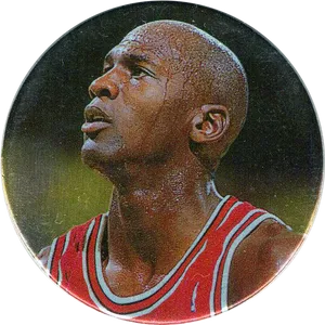 Michael Jordan Intense Game Focus PNG image