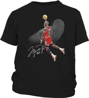 Michael Jordan Slam Dunk Tshirt Design PNG image