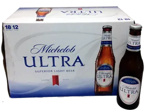 Michelob Ultra Beer Packand Bottles PNG image