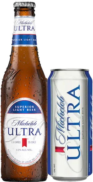 Michelob Ultra Bottleand Can PNG image
