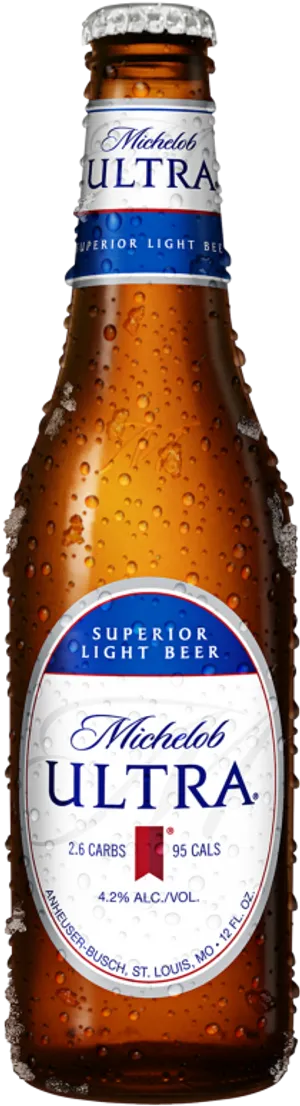 Michelob Ultra Light Beer Bottle PNG image