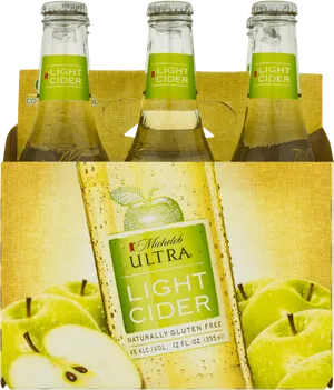 Michelob Ultra Light Cider Bottles PNG image