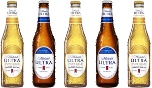 Michelob Ultra Pure Gold Beer Bottles PNG image