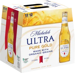 Michelob Ultra Pure Gold Beer Pack PNG image