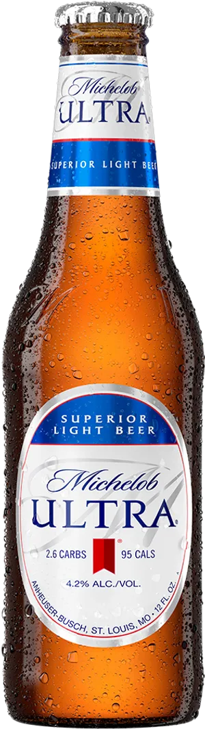 Michelob Ultra Superior Light Beer Bottle PNG image