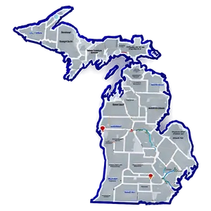 Michigan Geographic Outline Png Gkl55 PNG image