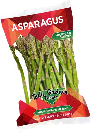 Michigan Grown Asparagus Packaging PNG