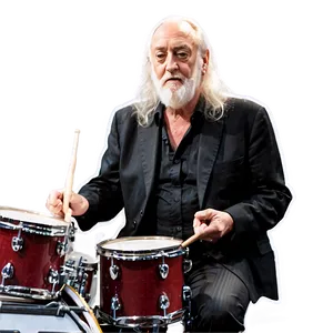 Mick Fleetwood Drumming Png 06252024 PNG image