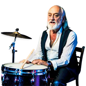 Mick Fleetwood Drumming Png 12 PNG image