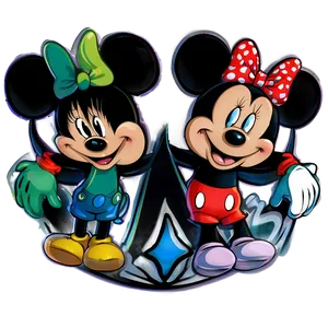 Mickey And Minnie At The Beach PNG Fli50 PNG
