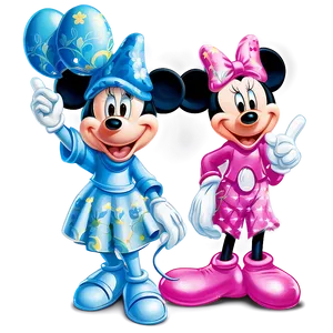 Mickey And Minnie Easter Celebration PNG 7