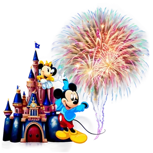 Mickey And Minnie Fireworks PNG 88