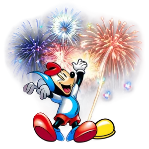 Mickey And Minnie Fireworks PNG Vmq12 PNG