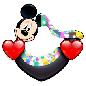 Mickey And Minnie Heart PNG Qyv