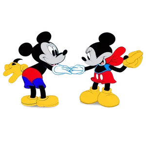 Mickey And Minnie Holding Hands PNG 6