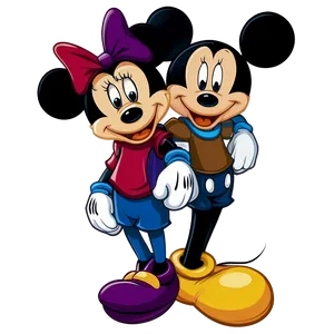Mickey And Minnie Holding Hands PNG Ote91 PNG