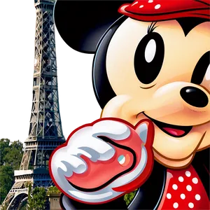 Mickey And Minnie In Paris PNG Afn86