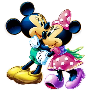 Mickey And Minnie Kiss Png 06122024 PNG image