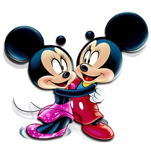 Mickey And Minnie On Ice PNG Oax76