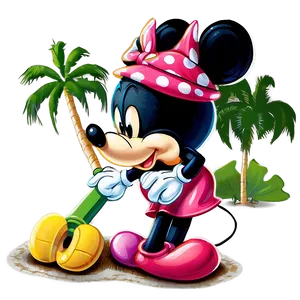 Mickey And Minnie On Vacation PNG 79