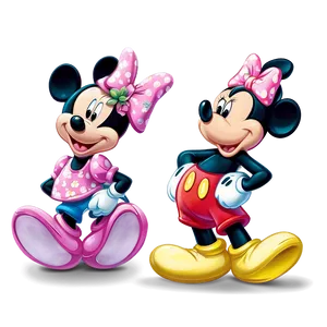 Mickey And Minnie Springtime PNG Aop77 PNG