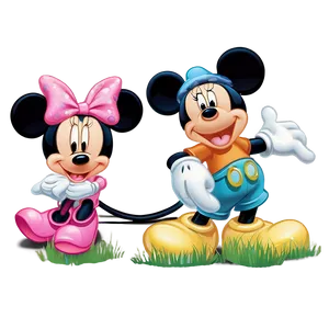 Mickey And Minnie Springtime PNG Ndf67 PNG