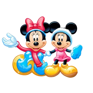 Mickey And Minnie Winter Fun PNG 74