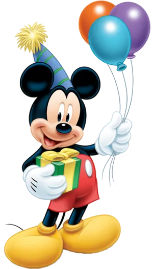 Mickey Mouse Celebration Birthday PNG image