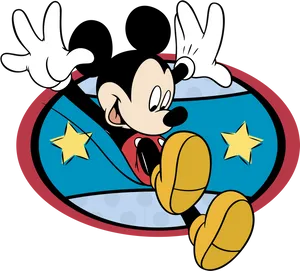 Mickey_ Mouse_ Classic_ Pose_ Vector PNG image