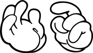 Mickey Mouse Hands Gesture PNG image